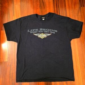 Harley-Davidson Black T-Shirt for Men, Biker, XL, Short Sleeve Tee